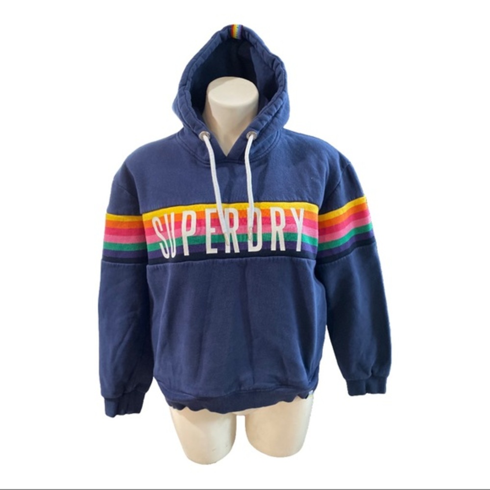 SuperDry Navy Blue Rainbow Women’s Sweatshirt - Size M/8